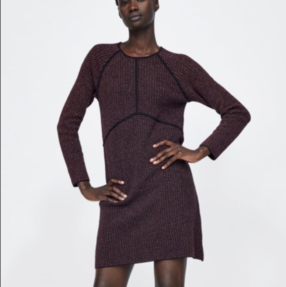 Tweed Zara Shift Dress Size Large